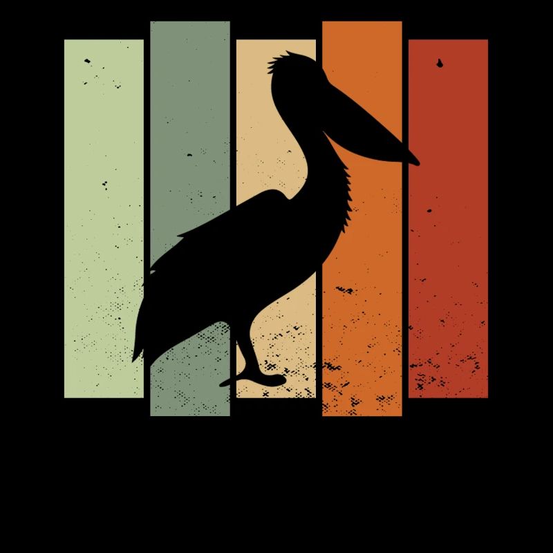 Pelican Retro Birdwatching Bird Watcher