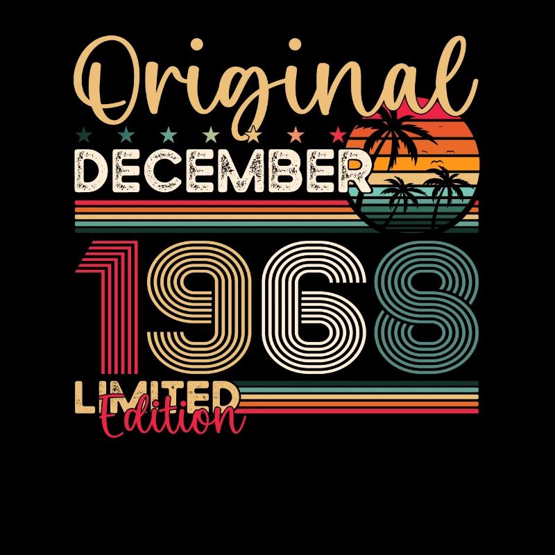 55th Birthday Original December Born 1968