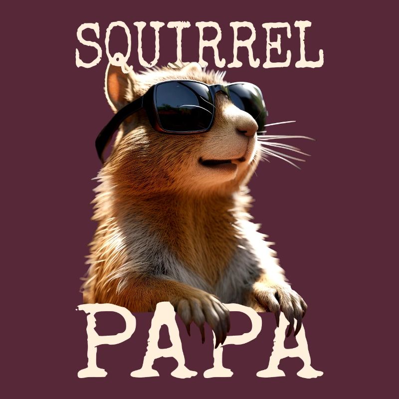 Squirrel Papa Eichhörnchen Daddy Vatertag Dad Paps
