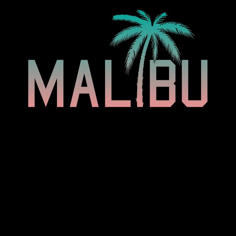 Néon Malibu Palm Tree Style rétro