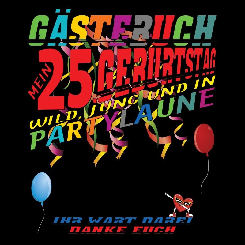25. Geburtstag Frau & Mann Gästebuch