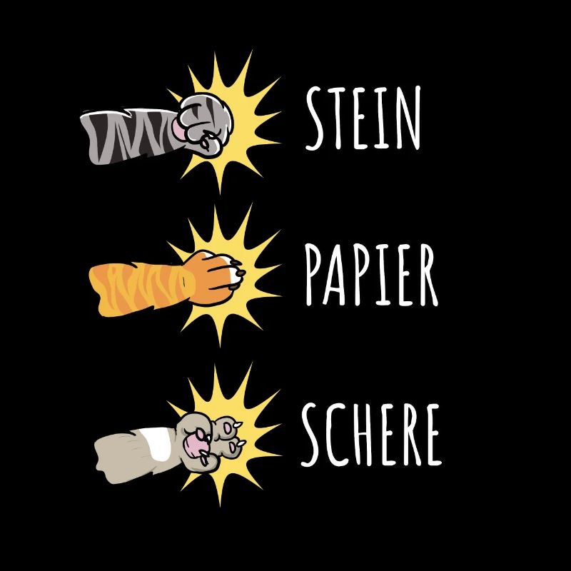 Pierre Papier Ciseaux Jeu Main Pattes de Chat