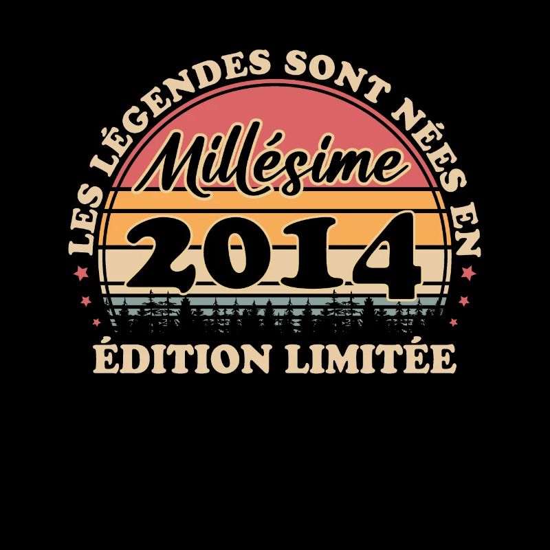 Millésime 2014 Vintage Anniversaire Rétro 2014