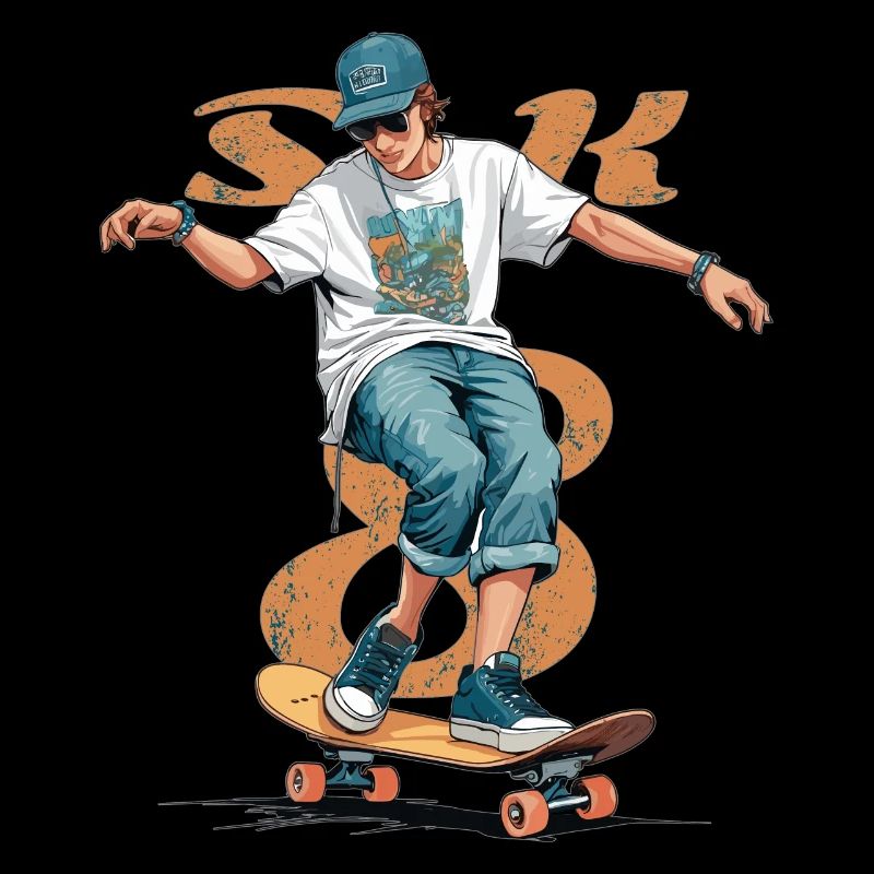Garçon patineur