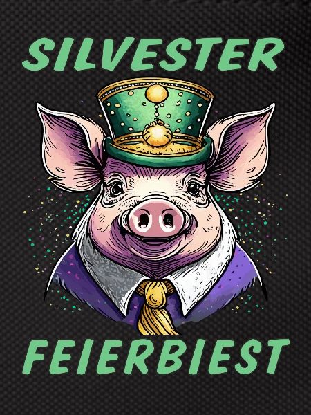 Schwein SILVESTER FEIERBIEST