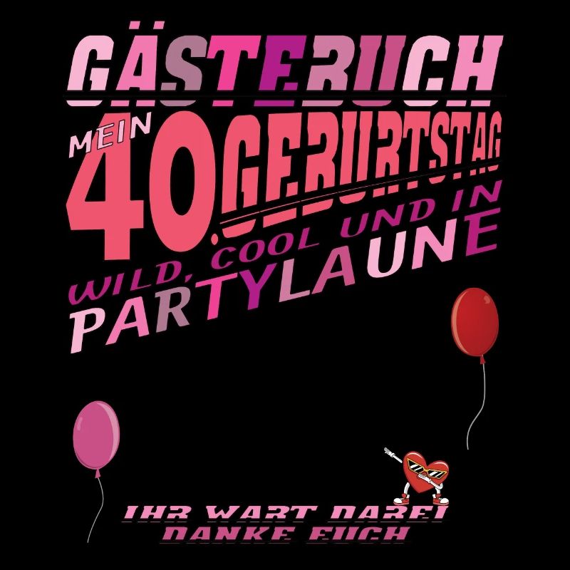 40. Geburtstag Frau & Mann Gästebuch