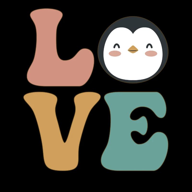 Mignon amant de pingouin