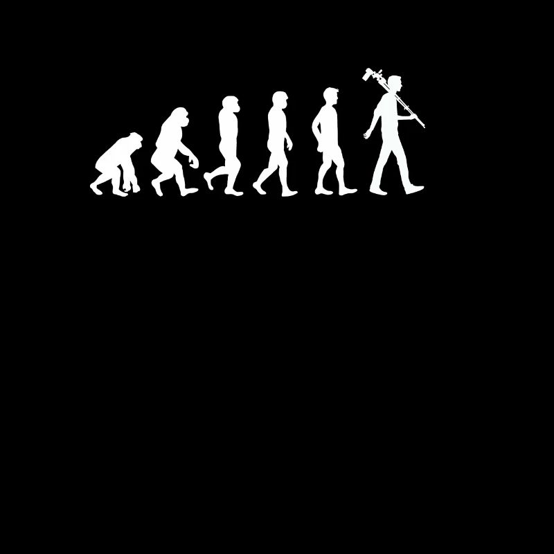 Fotografen Geschenk Kameramann T-Shirt Evolution