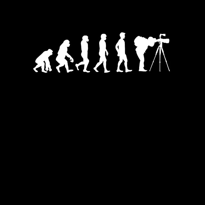 Fotografen Geschenk Kameramann T-Shirt Evolution
