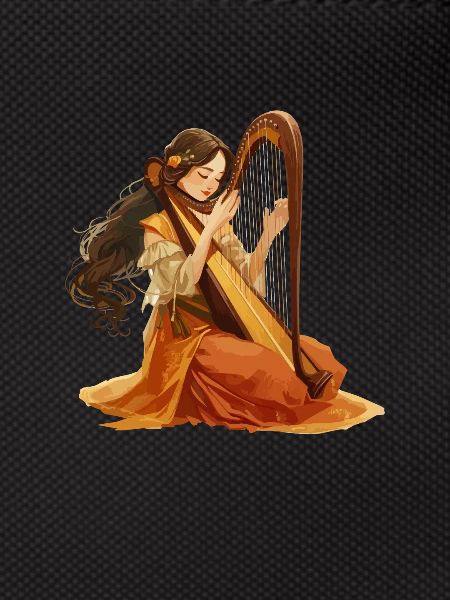 Harp playing