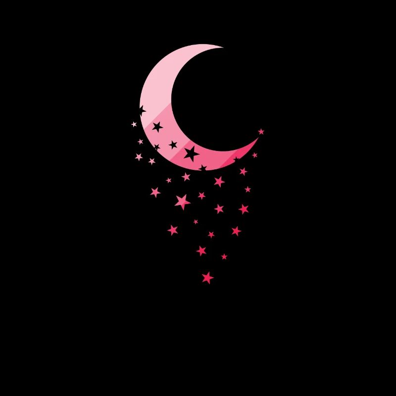 Lune avec astérisque ciel nocturne
