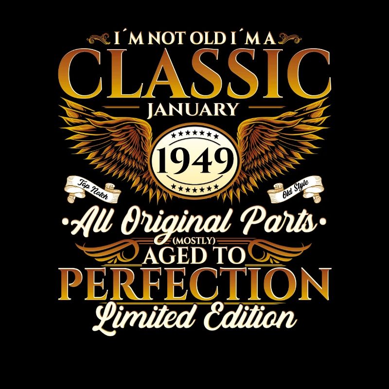 75th Birthday Herre Oldtimer January Vintage 1949