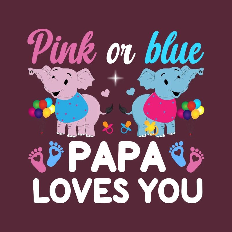 Pink Oder Blue Daddy Liebt Dich Geschlecht