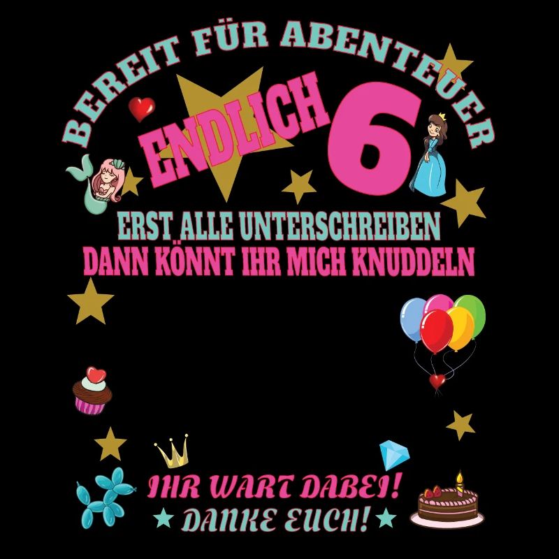 6. Geburtstag Junge Gästebuch Mädchen