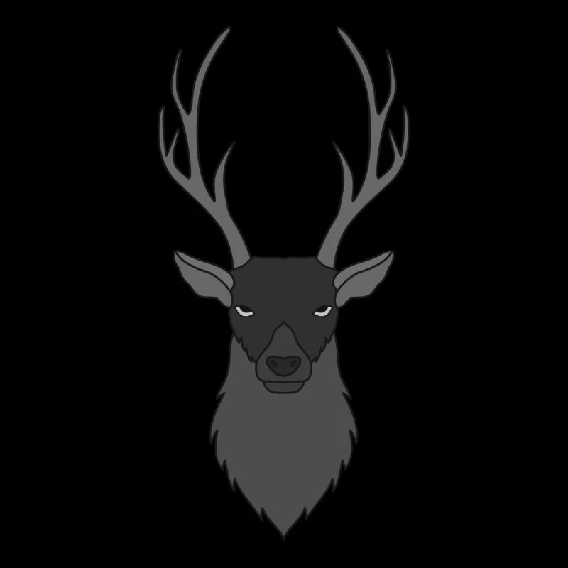 Rothirsch Geweih mit Hirschgeweih