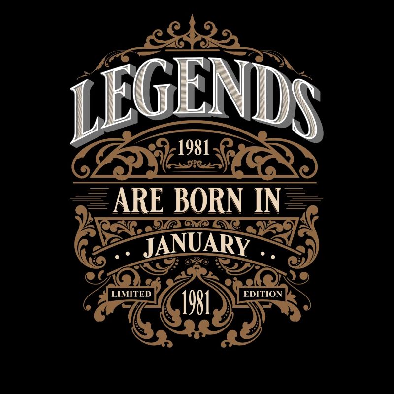 1981 Janvier Naissance Anniversaire Année de naissance Légende