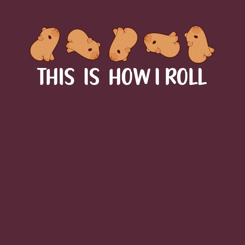 This is how I roll cute capybara