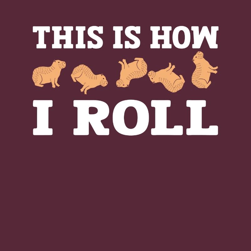 This is how I roll cute capybara