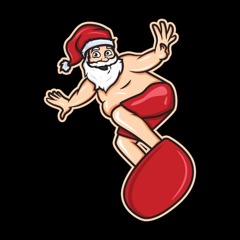 Surfer Weihnachtsmann