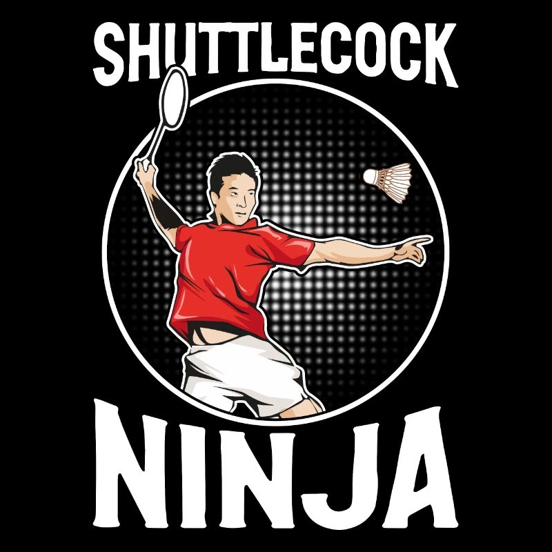 Drôle de joueur de badminton