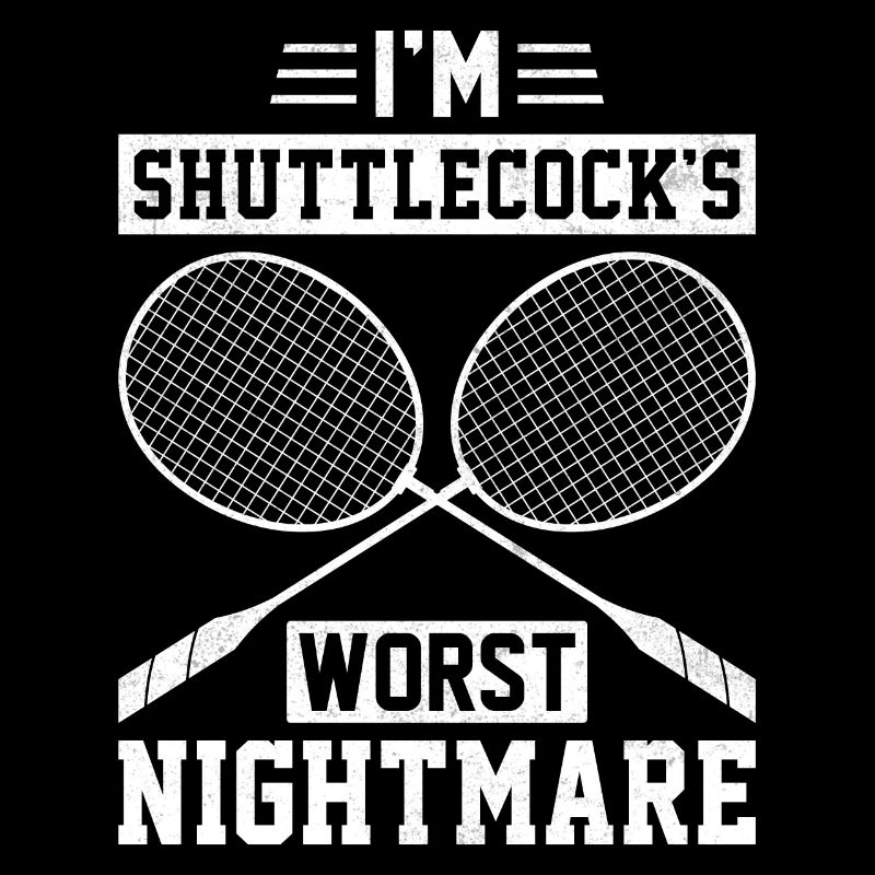 Drôle de joueur de badminton