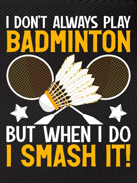 Funny badminton player