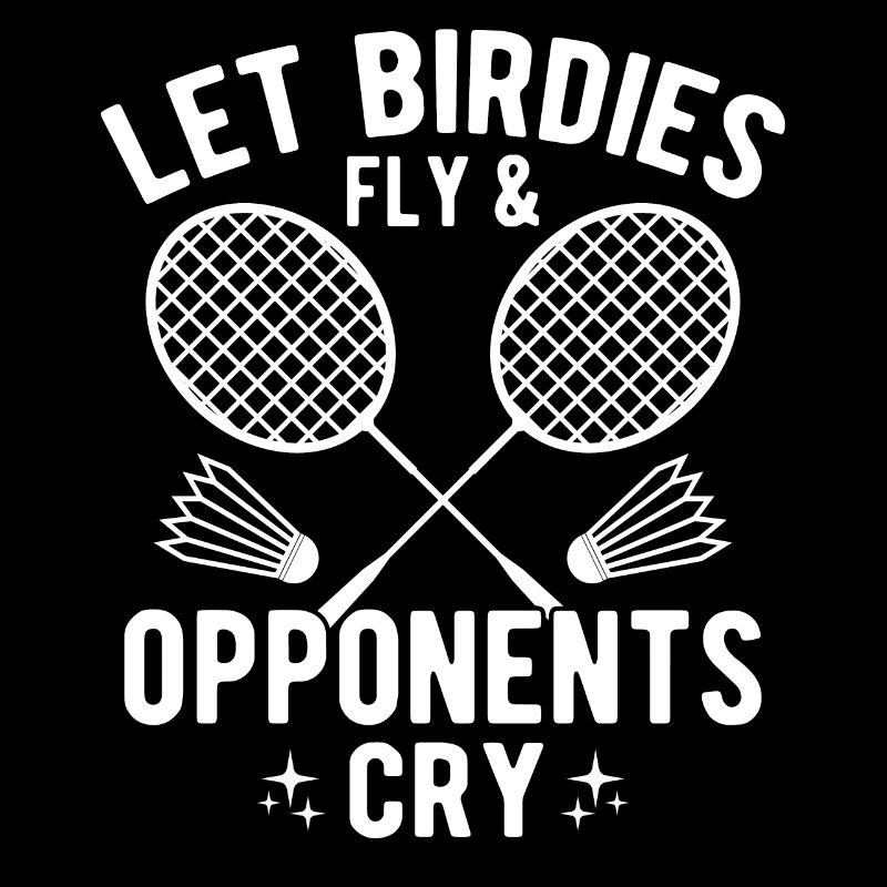 Drôle de joueur de badminton