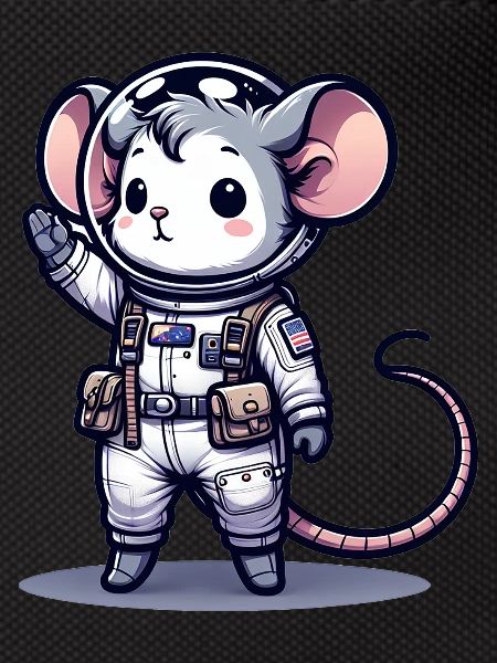 Cute Mouse Astronaut