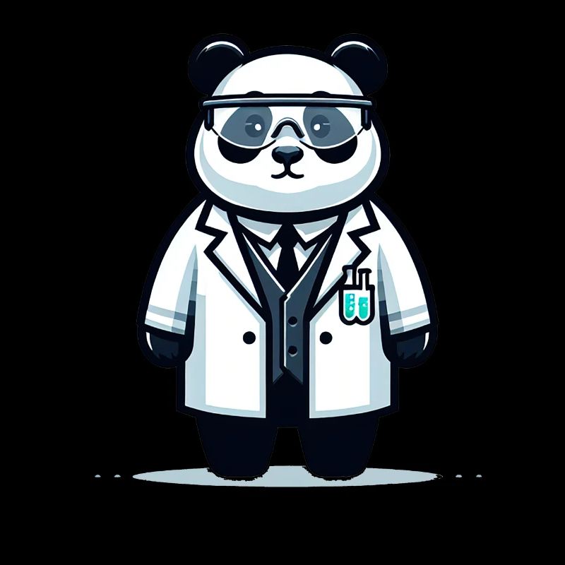 Cute Panda Scientist