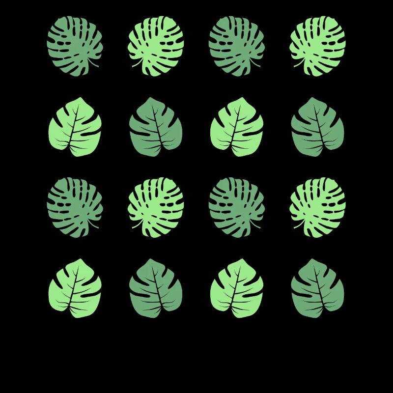 Monstera Pattern Green Urban Jungle