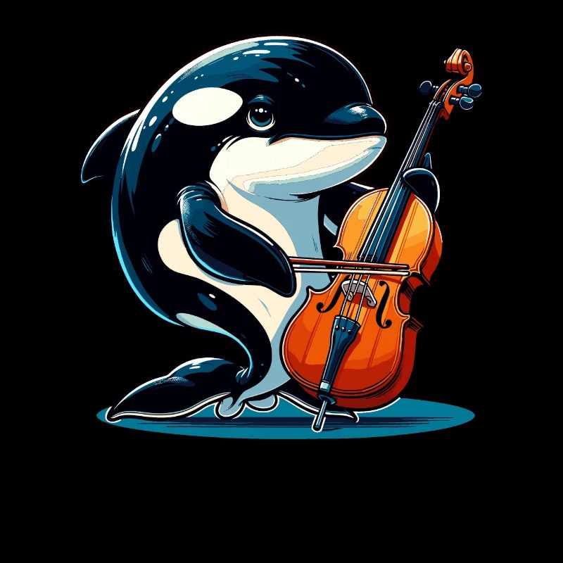 Orca playing Cello