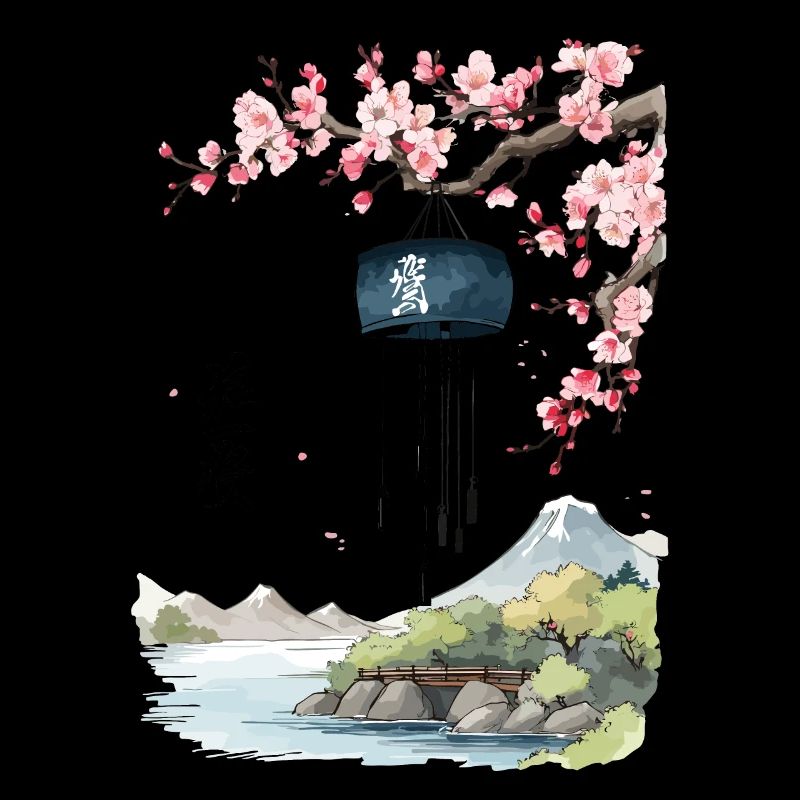 Japanese Landscape Retro Ukiyo-E Wind Bells