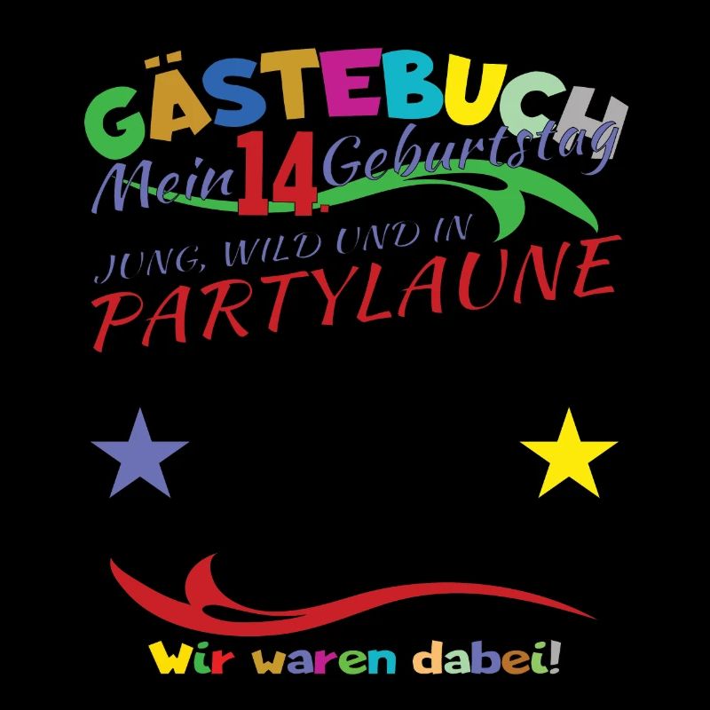 14. Geburtstag Mädchen & Junge Gästebuch
