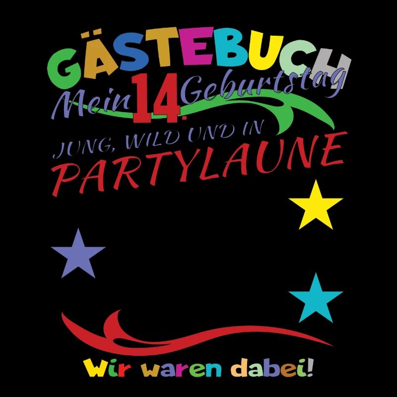 14. Geburtstag Mädchen & Junge Gästebuch