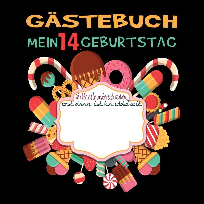 14. Geburtstag Mädchen & Junge Gästebuch