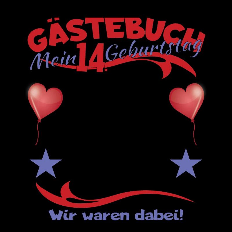 14. Geburtstag Mädchen & Junge Gästebuch