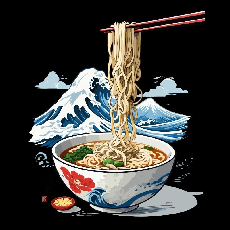 Ukiyo-E Ramen Wave Vintage Ukiyo-E Japon Design