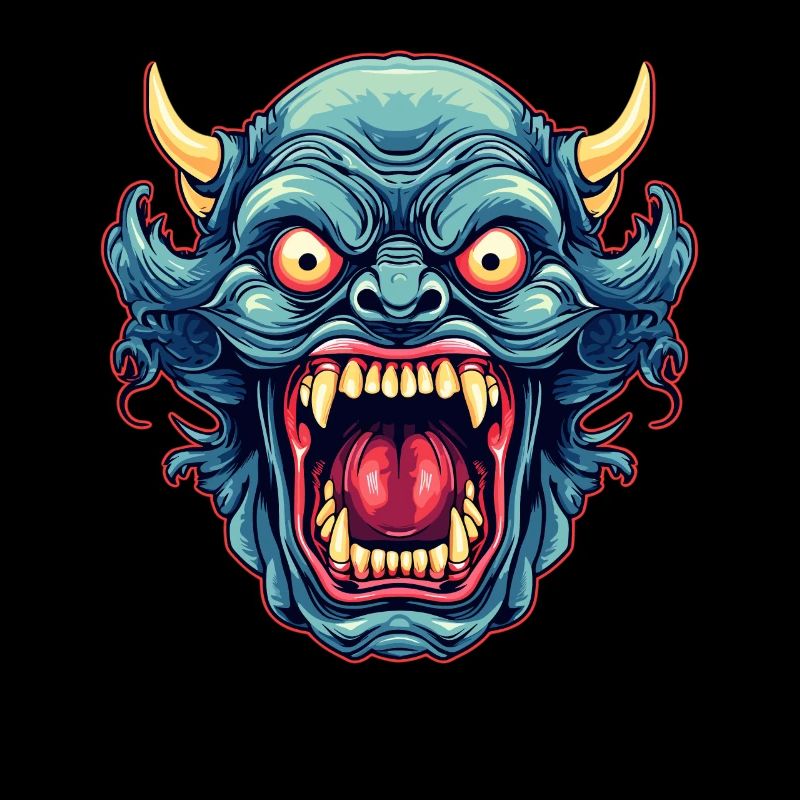 Japanischer Hannya Dämon Samurai Warrior Oni Maske