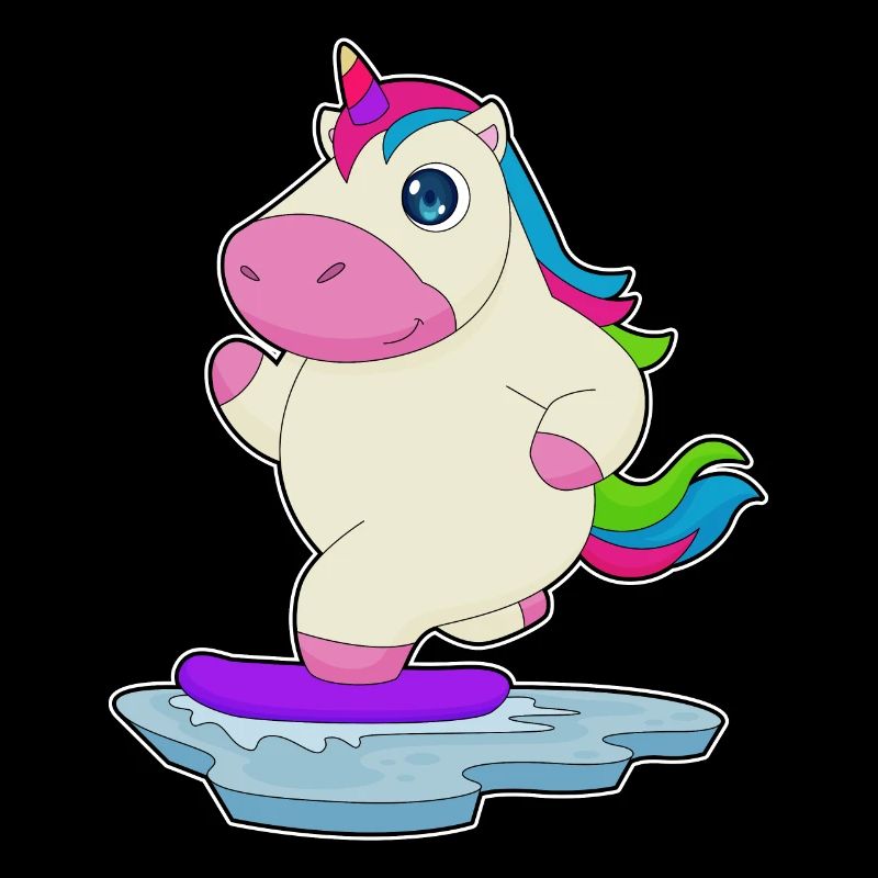 Einhorn Snowboard Wintersport