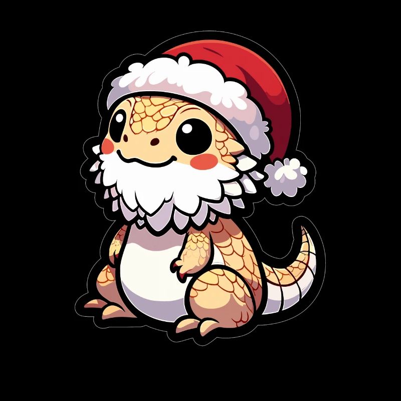 Cute Bearded Dragon Christmas