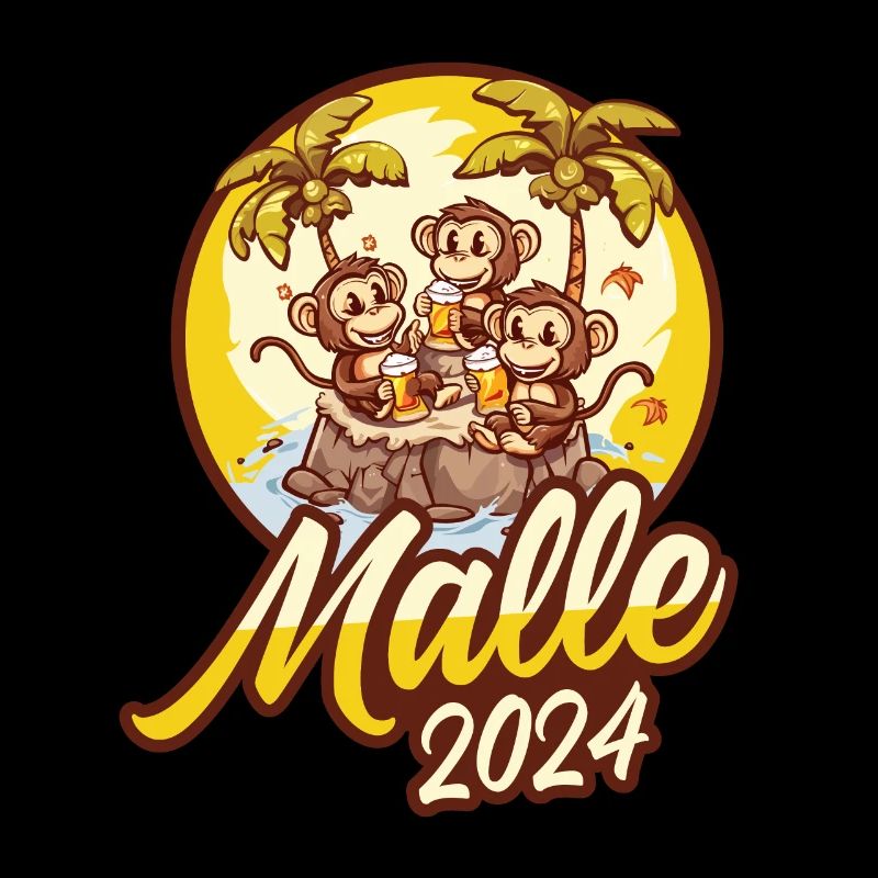 Malle 2024 Affe Mallorca Team Bier