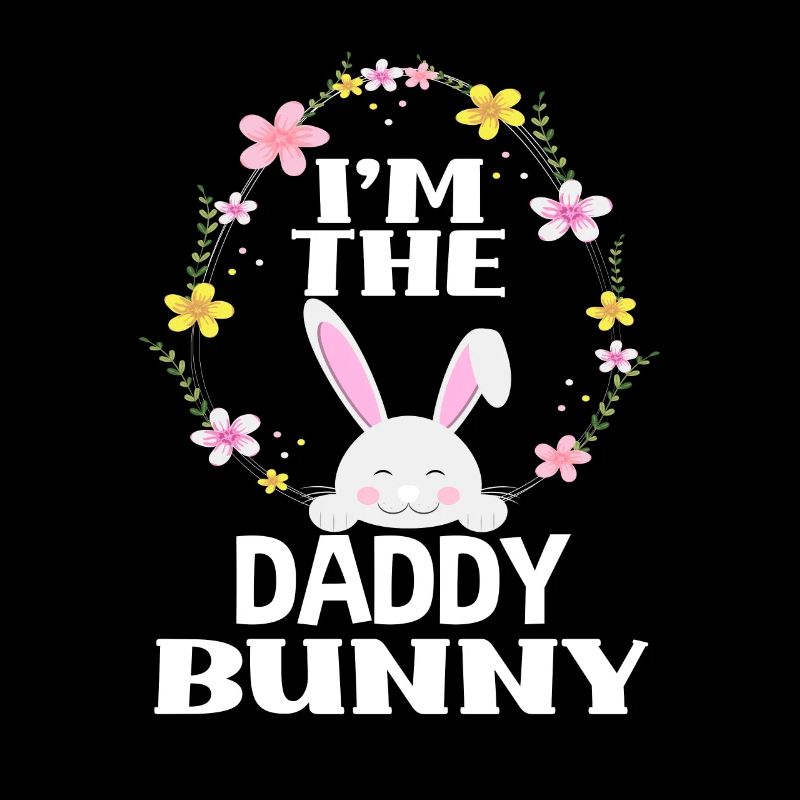 Ich Bin Papa Osterhase Blumenkranz Ostern