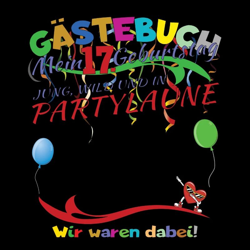 17. Geburtstag Mädchen & Junge Gästebuch