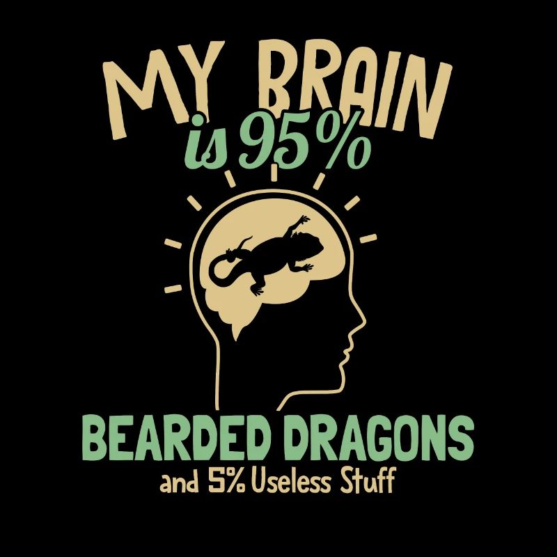 My Brain is 95% Bearded Dragon Pogona Lizard