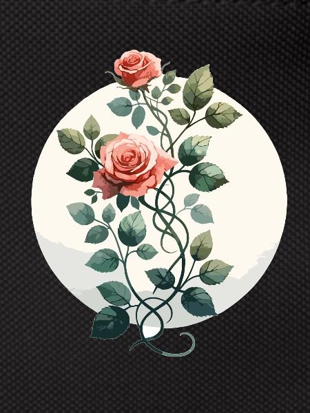 Rose Vine Drawn