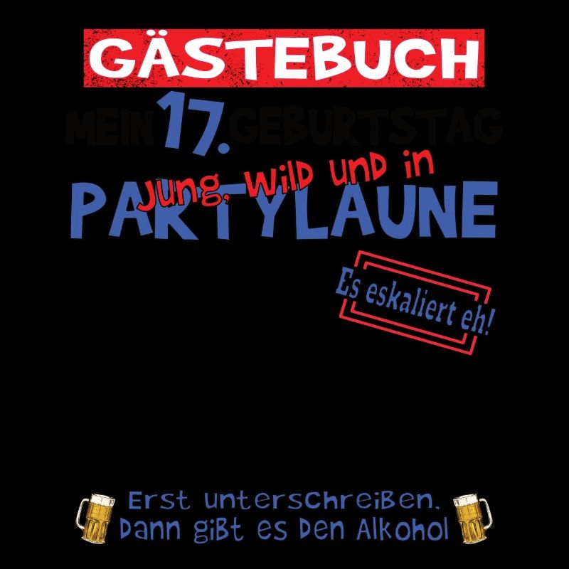 17. Geburtstag Mädchen & Junge Gästebuch