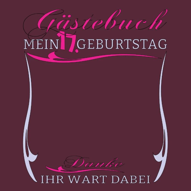 17. Geburtstag Mädchen & Junge Gästebuch