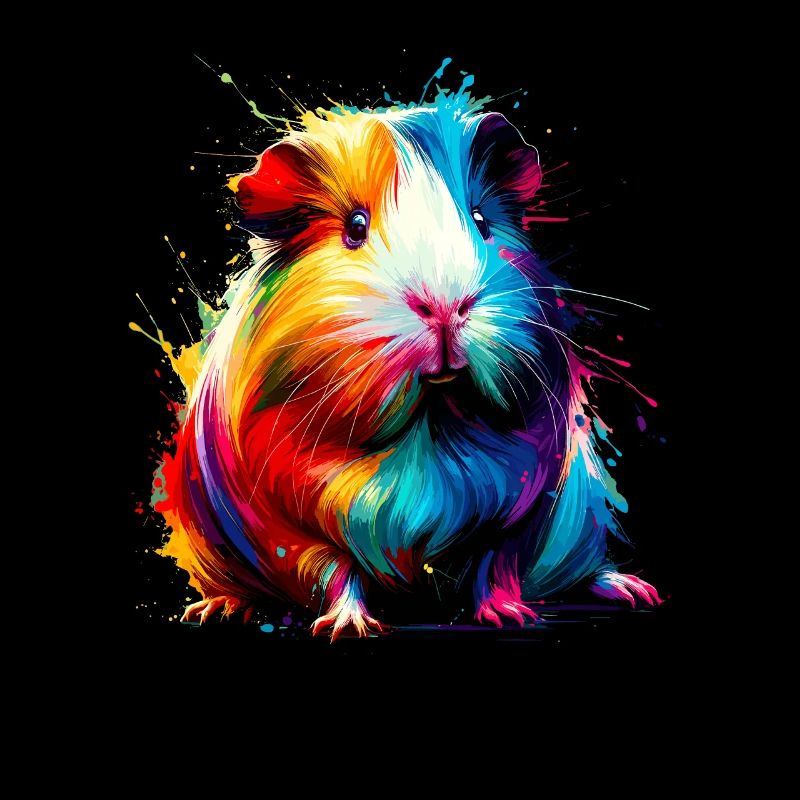 Splash Art coloré cochon d’Inde amant cochons d’Inde