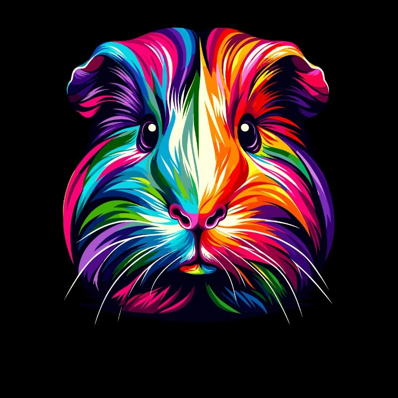 Cochon d’Inde amateur de cochon d’Inde Pop Art coloré Cochons d’Inde