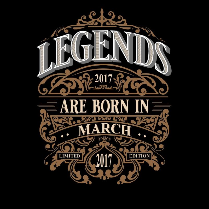 2017 Mars Né Anniversaire Année de naissance
